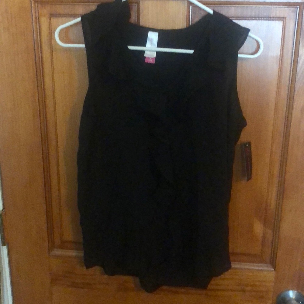 No Boundaries Black Ruffle Woven Top. New! Size M